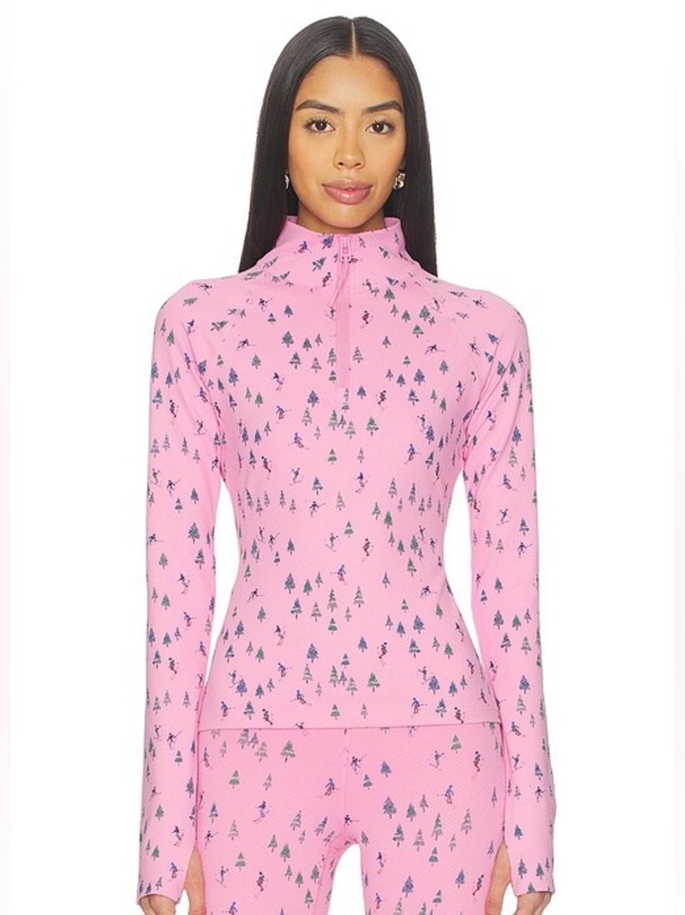 Beach Riot ski patrol print quarter zip